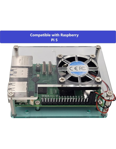 Estuche Acrílico Apilable 4 Capas para Raspberry Pi 5/4/3 - Transparente