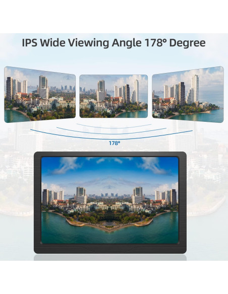 Monitor Portátil HDMI 10.1" HMTECH 1280x800 IPS con Altavoces