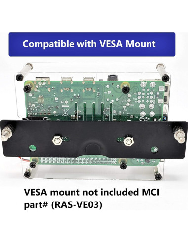 Estuche Acrílico Apilable 4 Capas para Raspberry Pi 5/4/3 - Transparente
