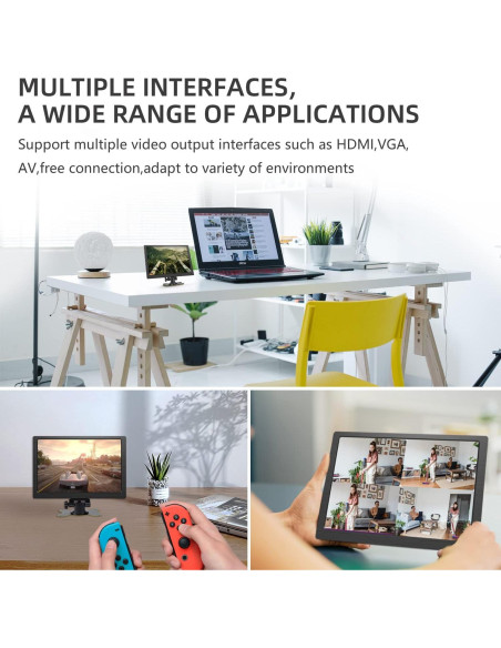 Monitor Portátil HDMI 10.1" HMTECH 1280x800 IPS con Altavoces