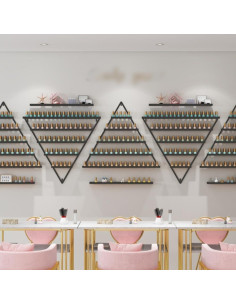 Conjunto de 10 estantes triangulares BANEBONE para esmaltes 2