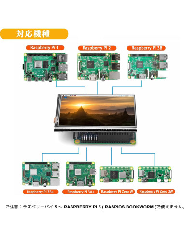 Pantalla Táctil SPI 3.5" OSOYOO para Raspberry Pi 3B/4 - 480x320