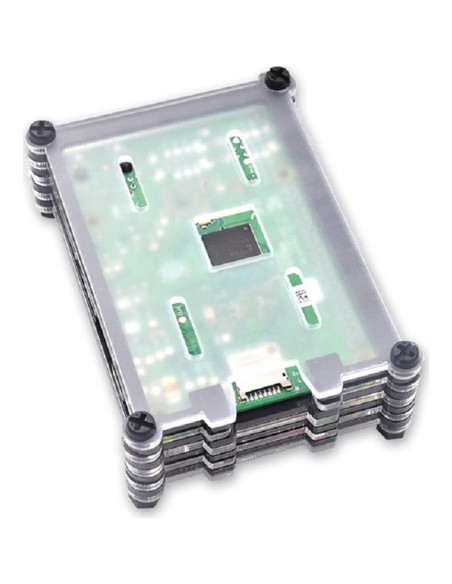Caja Acrílica 9 Capas con Ventilador para Raspberry Pi 3B/3B+