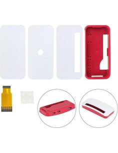Caja Protectora Acxico para Raspberry Pi Zero V1.3 W - ABS Rojo y Blanco 2