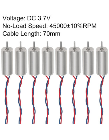 Motores sin núcleo 716 Coliao 3.7V 45000 RPM 7x16mm para dron