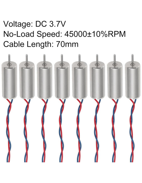 Motores sin núcleo 716 Coliao 3.7V 45000 RPM 7x16mm para dron
