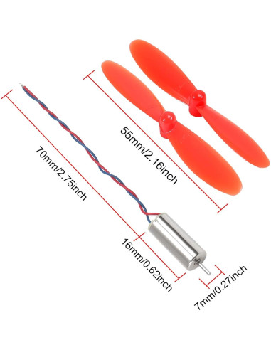 Motores sin núcleo 716 Coliao 3.7V 45000 RPM 7x16mm para dron