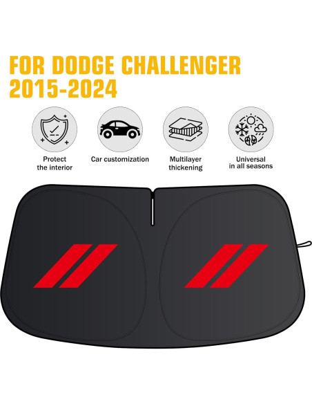 Protector Solar Plegable Qianjiang para Parabrisas Dodge Challenger 2015-2024