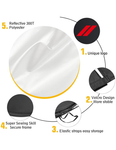 Protector Solar Plegable Qianjiang para Parabrisas Dodge Challenger 2015-2024