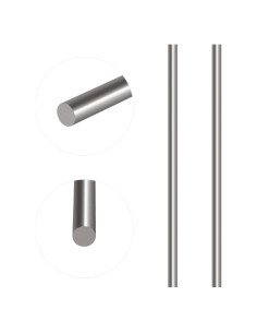 Barra Redonda Sólida de Acero Inoxidable Glarks 6mm x 356mm - 2 Pcs
