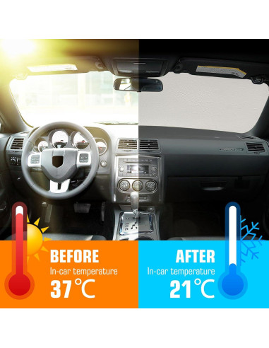 Protector Solar Plegable Qianjiang para Parabrisas Dodge Challenger 2015-2024