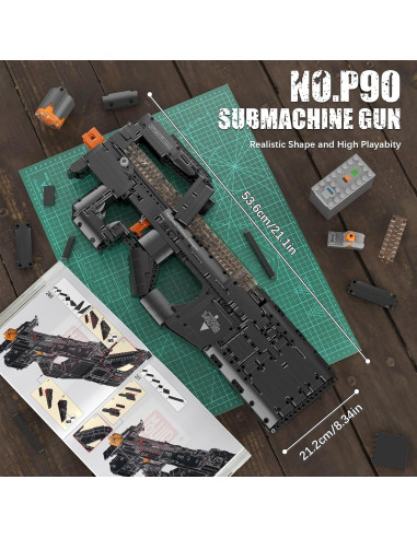 Set de Construcción Mould King P90 Submachine 1589 Piezas