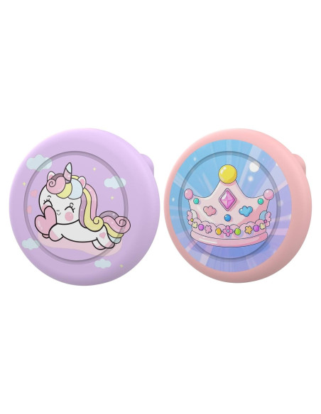 Funda de Silicona para AirTag Wagtune - 2 Pack Niños (Corona y Unicornio)