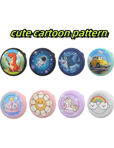 Funda de Silicona para AirTag Wagtune - 2 Pack Niños (Corona y Unicornio)