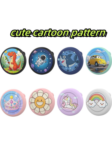 Funda de Silicona para AirTag Wagtune - 2 Pack Niños (Corona y Unicornio)