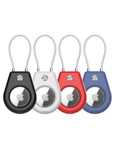 Soporte Seguro para AirTag SkyArmor - 4 Fundas con Cable de Acero