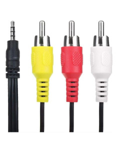 Cable AV 3.5mm a 3 RCA KONKIN BOO 1.52m para Televisión
