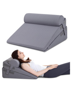 Almohada en Cuña GOHOME 3 Piezas Ajustable Espuma Viscoelástica