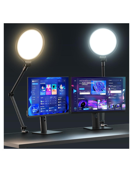 Luz de Anillo UBeesize 25 cm con Brazo Ajustable para Video