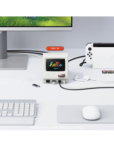 Estación de Acoplamiento Triple Monitor RayCue 128K SE 4K USB-C