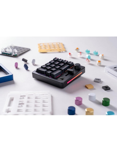 Teclado Numérico Mecánico Glorious GMMK Negro - Hotswap, RGB