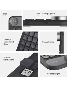 Teclado Programable Huion Keydial Mini Bluetooth 18 Teclas 2