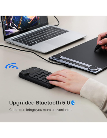 Teclado Programable Huion Keydial Mini Bluetooth 18 Teclas
