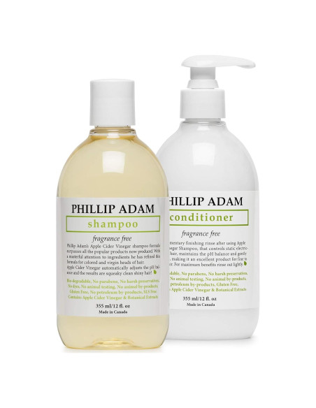 Juego de Champú y Acondicionador Sin Fragancia Phillip Adam 355 ml