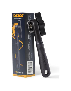Abrelatas Manual Deiss Pro de Acero Inoxidable Negro