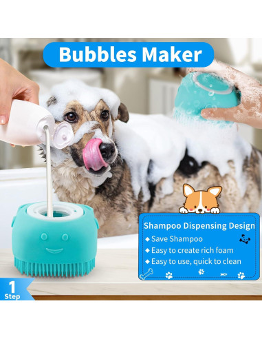 Juego de Cepillos de Baño para Perros Comotech 3 Piezas