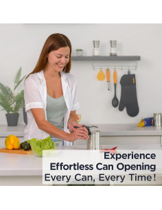 Abrelatas Manual Deiss Pro de Acero Inoxidable Negro 2