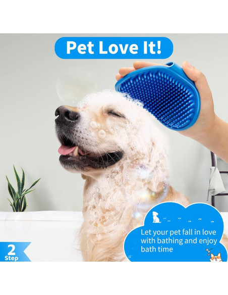Juego de Cepillos de Baño para Perros Comotech 3 Piezas