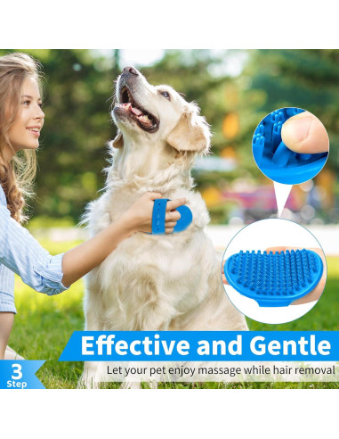 Juego de Cepillos de Baño para Perros Comotech 3 Piezas