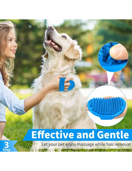 Juego de Cepillos de Baño para Perros Comotech 3 Piezas