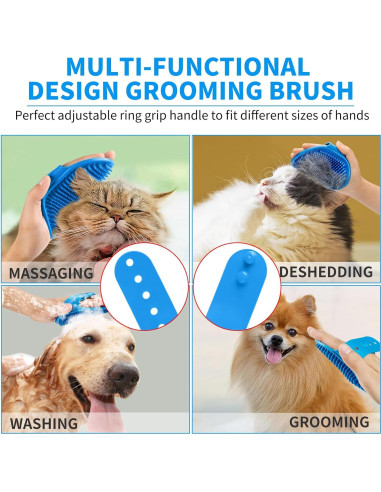 Juego de Cepillos de Baño para Perros Comotech 3 Piezas