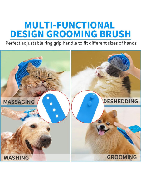 Juego de Cepillos de Baño para Perros Comotech 3 Piezas