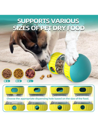 Bola Dispensadora de Golosinas para Perros Mankoda Verde - Estimulante