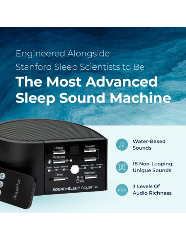 Máquina de Sonido Aquarius Adaptive Sound - Ruido Blanco y Agua