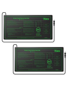 iPower Almohadilla Térmica para Plántulas 25.4x52.1cm 2-Pack