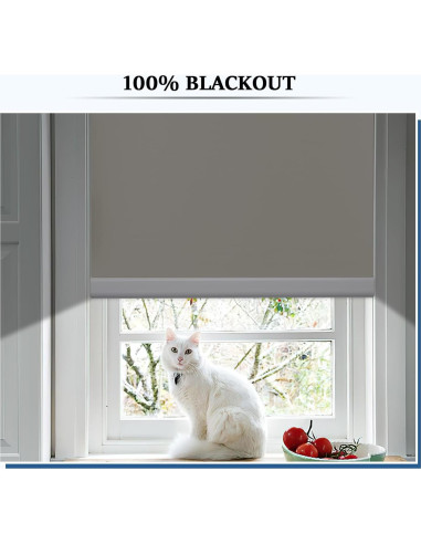 Persianas Motorizadas Grandekor Beige 58.42x182.88 cm Blackout