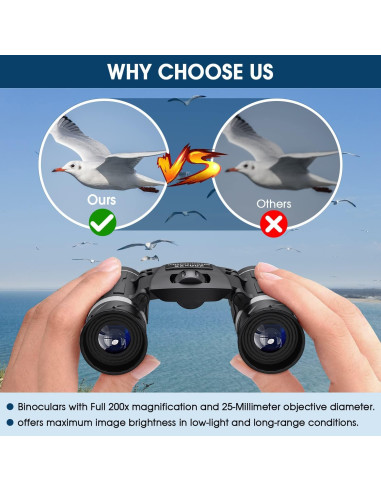 Binoculares Compactos 200x25 FLYANT para Adultos y Niños