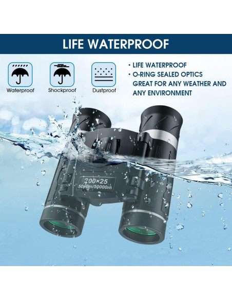 Binoculares Compactos 200x25 FLYANT para Adultos y Niños