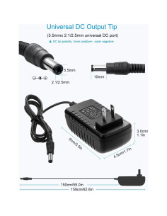 Adaptador de Fuente de Poder ALITOVE 24V 1A 24W DC Negro 2