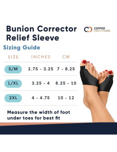 Manga Correctora de Juanetes Copper Compression - 1 Par 2