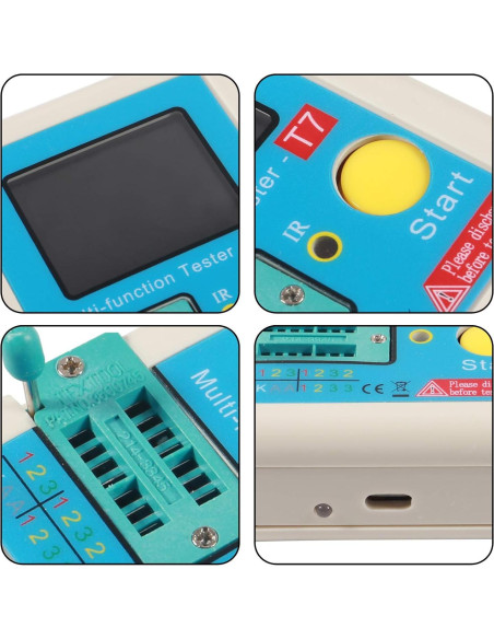 Probador de Transistores LCR-T7 AITRIP Medidor de Diodos y Capacitores
