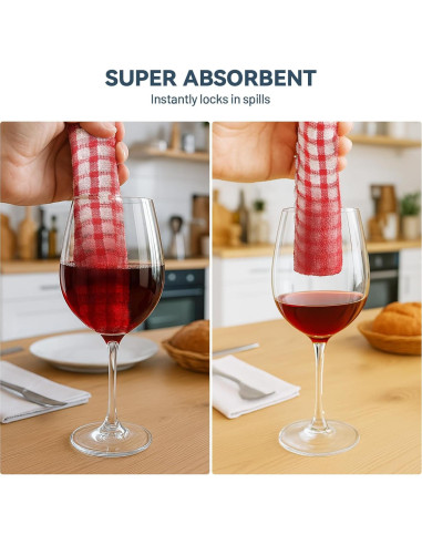 Paños de Cocina Egles 100% Algodón 30x30 cm - 8 Piezas