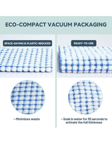 Paños de Cocina Egles 100% Algodón 30x30 cm - 8 Piezas