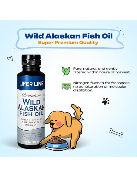 Aceite de Pescado Omega-3 Life Line Pet Nutrition 240g