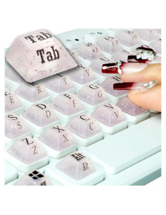 80 Teclas Autoadhesivas para Teclado Zooplan - Rosa Brillante