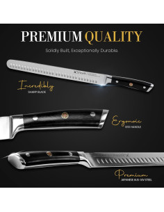 Cuchillo de Tallar Bright Hobby 30.48 cm Acero Damasco Japonés 2